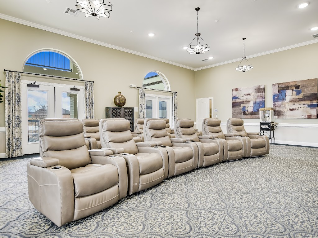 the home theater is located in the basement
