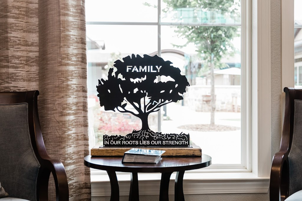 a family tree is displayed on a table